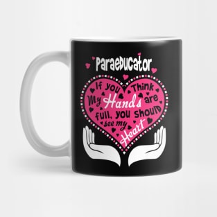 Paraeducator Teacher Full Heart Mug